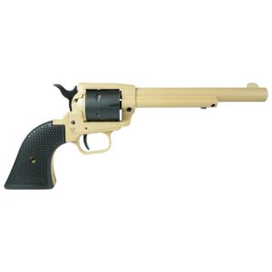 Heritage Rough Rider SRR22V6 .22 LR revolver in Sabre Sand Cerakote with black polymer star grips