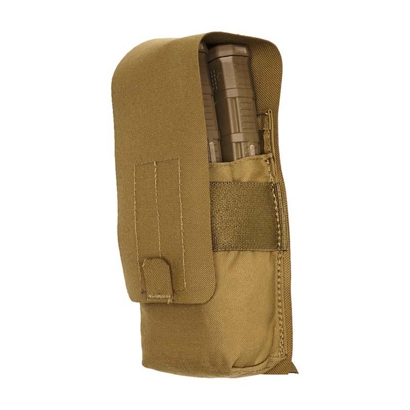 TacShield RZR MOLLE stacked rifle magazine pouch in coyote brown