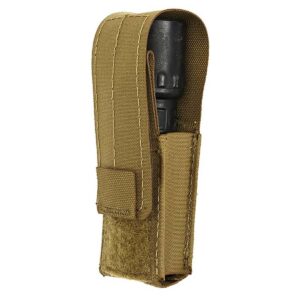 TacShield RZR MOLLE Universal Equipment Pouch in Coyote with pull tabs and flap closure