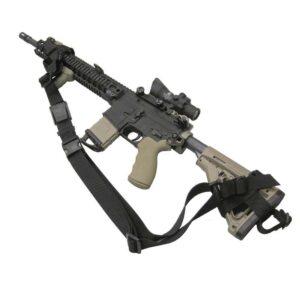 Tac Shield PRS hands-free padded rifle sling with Tac-Grip and stud QD swivels in black Cordura
