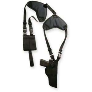 Bulldog Deluxe shoulder holster black nylon ambidextrous fits 3.5-5 inch barrels
