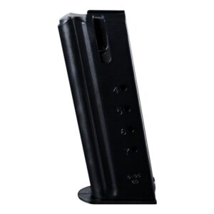 Check-Mate Desert Eagle 50 cal 7-round magazine showing black finish and witness holes