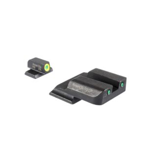 Ameriglo Trooper Tritium handgun sight set for S&W M&P Shield with green rear and LumiGreen front