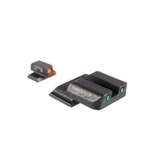 Ameriglo Trooper tritium handgun sight set for S&W M&P Shield; green rear and green/orange front
