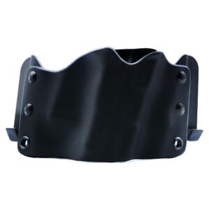 Stealth Operator Compact OWB Clip Holster — black, right-hand with nylon belt clips