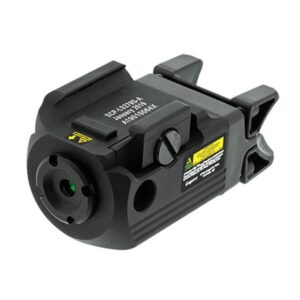 UTG Compact Pistol Green Laser ambidextrous view on rail