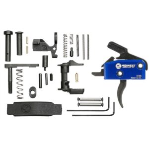 Midwest Industries drop-in curved single-stage trigger kit with ambi safety and Magpul trigger guard, black