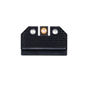 Night Fision Optics Ready Stealth night sights with orange front and black rear for Glock 43x MOS