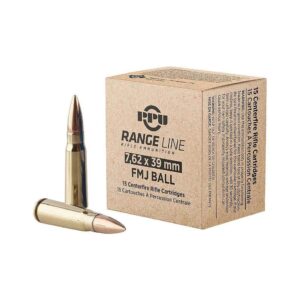 TRZ Trading PPU Rangeline 7.62x39 123 gr FMJ ammunition 15-round box