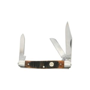 Battenfeld Old Timer Middleman 34OTG three-blade pocket knife with chestnut bone handles