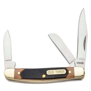 Battenfeld Old Timer Junior 3-blade folding knife with sawcut brown Delrin handle