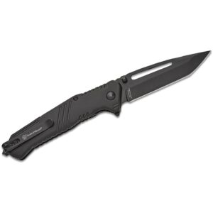 Battenfeld Smith & Wesson Extreme Ops 3-1/2" Tanto folding knife, black, with glass breaker