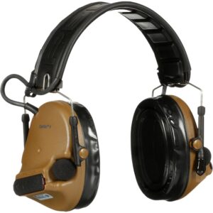 3M Peltor ComTac V electronic hearing defender headset in coyote brown