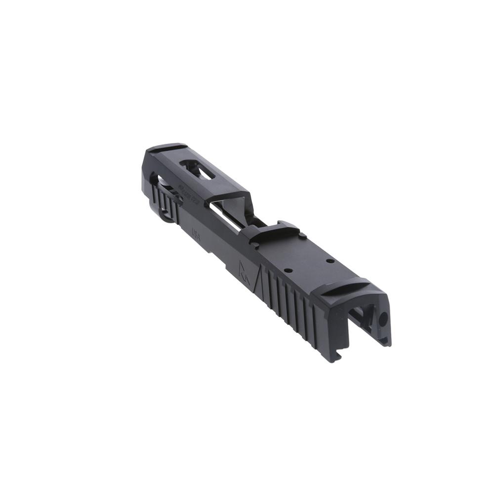 Rival Arms black RMR-cut slide for SIG 320 Carry A1, CNC 416 stainless billet