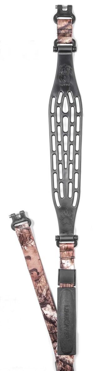 LIMBSAVER Kodiak Air rifle sling Mossy Oak Break-Up Infinity Black with adjustable grip and swivels