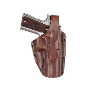 Tagua TX 1836 brown leather thumb-break holster for most 9/40/45 double-stack right-hand