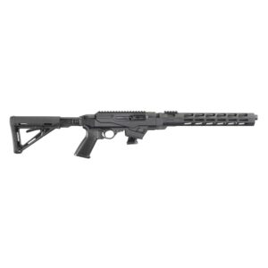 Ruger PC Carbine 9mm with 16.12 in fluted barrel, black Magpul MOE fixed stock and M-LOK handguard