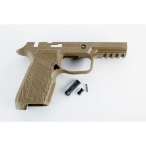 Wilson Combat WCP320 compact tan polymer grip module with manual safety for Sig Sauer P320
