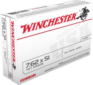 Winchester USA 7.62x51mm NATO 147 gr FMJ 20-round box