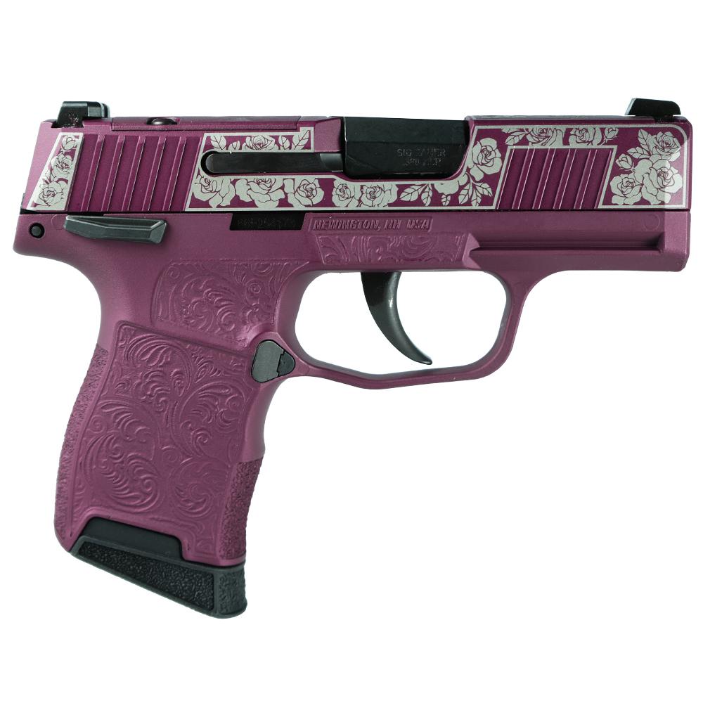 Sig Sauer P365-380 Black Cherry Roses 380 Auto 3.1″ 10rd
