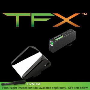 TRUGLO TFX tritium fiber-optic handgun sights white for Glock pistols excluding 42 43 and MOS