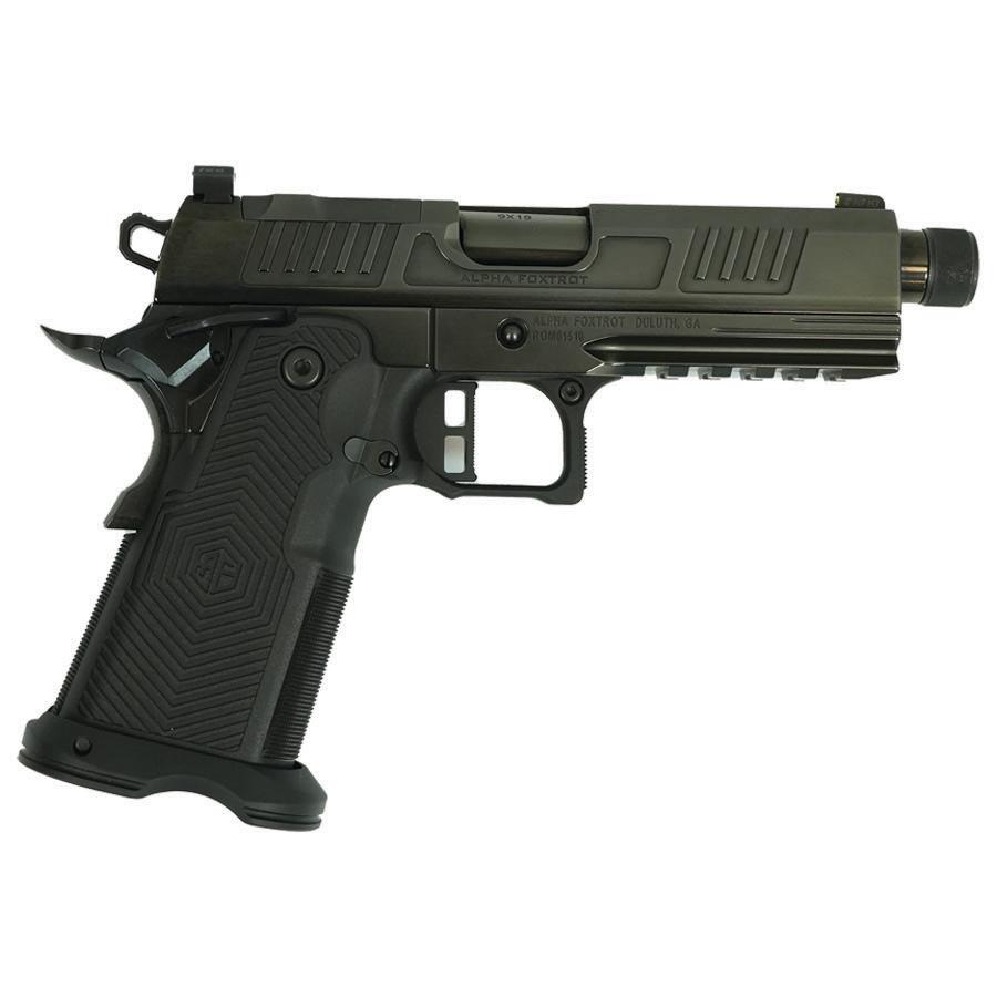 Alpha Foxtrot AF1911 Romulus 9mm 4.25in threaded barrel polished DLC right-side view