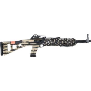 Hi-Point 4595TS .45 ACP carbine with FDE Grand Union Flag hydro-dip stock finish