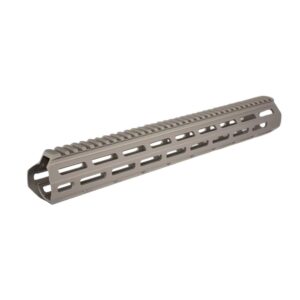 Q Honey Badger 15" M-LOK AR handguard in grey, front profile