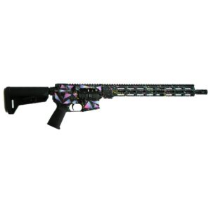 Shark Coast Tactical Retro Miami AR-15 5.56 NATO with multi-color cerakote and 15-inch M-LOK handguard