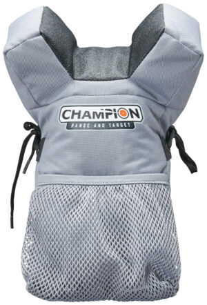 Champion Rail Rider front shooting bag gray with black panels and Tuff Hide non-skid bottom