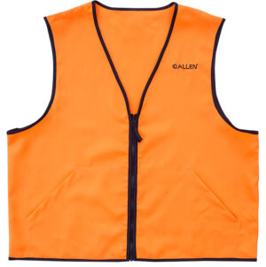 Allen Deluxe Blaze Orange Hunting Vest 2XL front zipper and pockets
