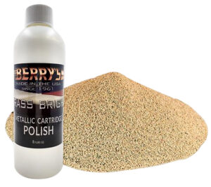 Berry's 73743 Brass Polishing Kit with 8 oz polish bottle and 6 lb 14/20 corn cob media