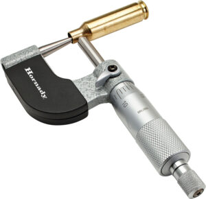 Hornady Vernier Ball Micrometer precision case-neck measuring tool 0-1 inch, 0.0001 inch accuracy