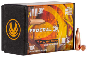 Federal Fusion 7mm .284 140 gr Soft Point bullets, 100 per box