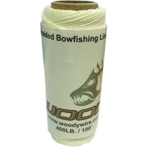 Woody Wire bowfishing braided line 400 lb 100 ft spool