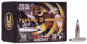 Federal Premium Terminal Ascent .277 cal 136 gr component bullet box, 50 count