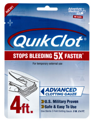 Adventure Medical Kits QuikClot 3" x 48" clotting gauze white kaolin-impregnated