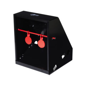 EZ-Aim 15429 air gun pellet and BB shooting target trap with two 1.5-inch spinner targets