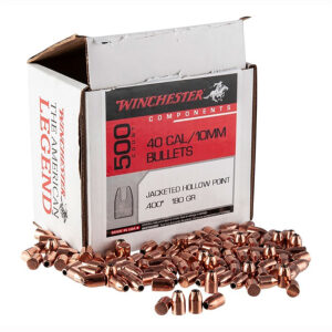 Winchester WB40HP180D 180 gr JHP .40 S&W reloading bullets, 500 per box