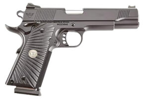 Wilson Combat CQBFS45A CQB  Full Size Frame 45 ACP 8+1 5" Match Grade Barrel, Black Serrated Carbon Steel Slide, Black Armor-Tuff Carbon Steel Frame w/Beavertail, Black G10 Starburst Grip