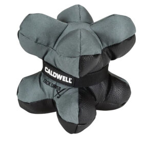 Caldwell TackDriver X Mini shooting rest bag in gray and black, 5.5 inch cube