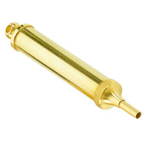 Traditions brass flintlock pan primer flask that dispenses 3 grains of 4F priming powder