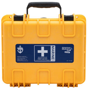 Adventure Medical Kits Marine 600 waterproof first aid kit in yellow dry box