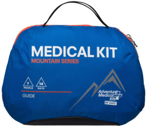 Adventure Medical Kits Mountain Guide water-resistant blue first aid kit with organized pockets