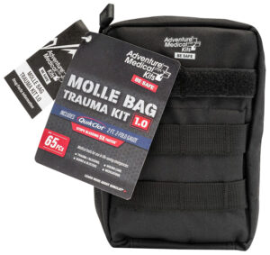 Adventure Medical Kits MOLLE Bag Trauma Kit 1.0 contents in black zippered MOLLE pouch