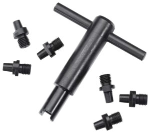 Pietta revolver nipple wrench with six #10 stainless steel percussion nipples