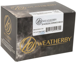Weatherby 28 Nosler unprimed brass 50-count box of cartridge cases