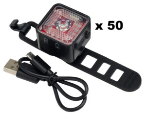 Hornady HIT Target Impact Indicator 50-pack, small black cube units with red LED lens