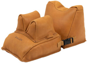 Allen Longmont leather filled front and rear shooting rest combo in light brown
