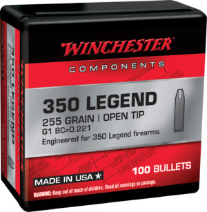 Winchester 350Legend 255 gr Open Tip reloading bullets box